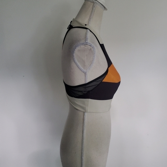 ASOS Striped Mesh Insert Crop Top - Picture 8 of 10